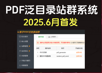 PDF泛目录站群系统-独家首发